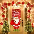 thumbnail image 2 of Bandera colgante de Papá Noel, decoraciones navideñas para el hogar, adornos navideños 2024, regalos de Navidad y Año Nuevo 2025, 2 of 5