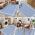 thumbnail image 5 of Pure Light Blue Runner Rug 2.7x5 FT, Non Slip Entryway Carpet, Simple Solid Color Washable Soft Floor Carpet Entrance Mat Non-Shedding Throw Rug for Hallway Laundry Room Bedside, 5 of 9