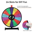 thumbnail image 3 of WinSpin 18 Inch Tabletop Color Prize Wheel 14 Slots Editable Fortune Carnival Spinning Game, 3 of 9