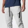 thumbnail image 6 of Cargo Pants for Men,Mens Sports Slim Foot Fitness Running Training Leg Trousers Casual Pants,Work Pants for Men,Men's Pants,Pants for Men(Color:White,Size:L), 6 of 7