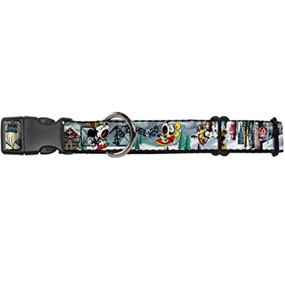 Buckle-Down Mickey & Minnie Yodelberg Scenes Disney Martingale Plastic Clip Collar