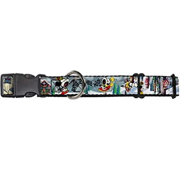 buckle-down mickey & minnie yodelberg scenes disney martingale plastic clip collar