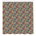 thumbnail image 2 of Ambesonne Retro Shower Curtain, Colorful Cameras in Squares, 69"Wx70"L, Multicolor, 2 of 4