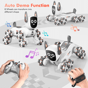 UUGEE Remote Control Robot Dog Toys, RC Smart Robot Intelligent Pets 8WD Gesture Sensing Stunt Toys with Light and Music, Christmas Birthday Gifts for 5 6 7 8+ Years Old Boys Kids