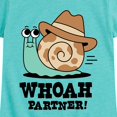 thumbnail image 3 of Instant Message - Whoah Partner Snail - Toddler & Youth Girls Short Sleeve Graphic T-Shirt, 3 of 6