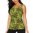 thumbnail image 2 of Uemuo Carrot Eggplant Pattern Workout Tank Tops for Women Breathable Moisture-wicking tank top Sleeveless Running Loose Fit Yoga Tops Active Shirts Sports Gym Exercise, 2 of 9
