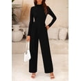 thumbnail image 3 of Mono Enterizo PRETTYGARDEN de Manga Larga con Cuello Simulado Negro XL, 3 of 8