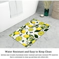 thumbnail image 3 of 2 Pieces Lemon Kitchen Rug Vintage Lemon Anti Fatigue Mat Non Skid Washable Standing Mat Lemon Kitchen Runner Rug 17x24+17x48inch, 3 of 5