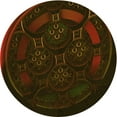 thumbnail image 1 of Ahgly Company Machine Washable Indoor Round Transitional Dark Bronze Brown Area Rugs, 6' Round, 1 of 7