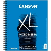 Canson XL Series Mixed Media Pad, Side Wire, 11x14 inches, 60 Sheets – Heavyweight Art Paper for Watercolor, Gouache, Marker, Painting, Drawing, Sketching
