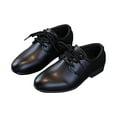 thumbnail image 5 of Toddler Boys Lace Up Dress Shoes Kids Oxford Shoes Lightweight Leather Slip On Wedding School Flats Shoes, 5 of 7
