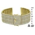thumbnail image 3 of High Quality Micro Pave Simulated Diamonds Yellow Gold Tone Iced Out Jo Rodeo Custom Watch Bracelet Band 6.25'', 3 of 5