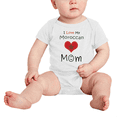 thumbnail image 2 of I Love My Moroccan Mom Cute Baby Bodysuit Baby Clothes (White, 6-12 Months), 2 of 5