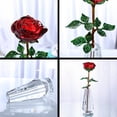thumbnail image 4 of Decoración de flores rosas de cristal coleccionable, de cumpleaños, centro de Floral para boda, , Buffet, adorno de , artesanías rojo BLESIY Rosa de cristal, 4 of 8