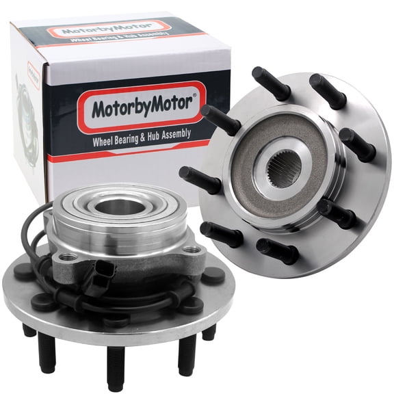 (4WD) Front Wheel Bearing Hub Assembly Fit 2003-2005 Dodge Ram 2500 Pickup, 2003 2004 2005 Dodge Ram 3500 Pickup, Hub Bearing(2 Pack) w/ABS, 8 Lugs 4x4, Replace 515061