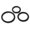 thumbnail image 4 of LeLuv Thin Round Smooth Cock Ring | 32mm/40mm/50mm Black (3 Pack), 4 of 5