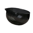thumbnail image 4 of Cuenco de vidrio texturizado para matcha, vaso de vidrio con para ensalada, gachas de y jugo, chawan ceremonial único para la oficina. Negro, 4 of 8