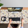 thumbnail image 4 of Long Mouse Pads for Desk,Beige Cow Flower Pattern Desk Mats on Top Of Desks, Desk Mouse Pad Extra Large with 3mm Non-Slip Base and Stitched Edge for Gaming,Office,Work,Home 47.3"x23.6", 4 of 6