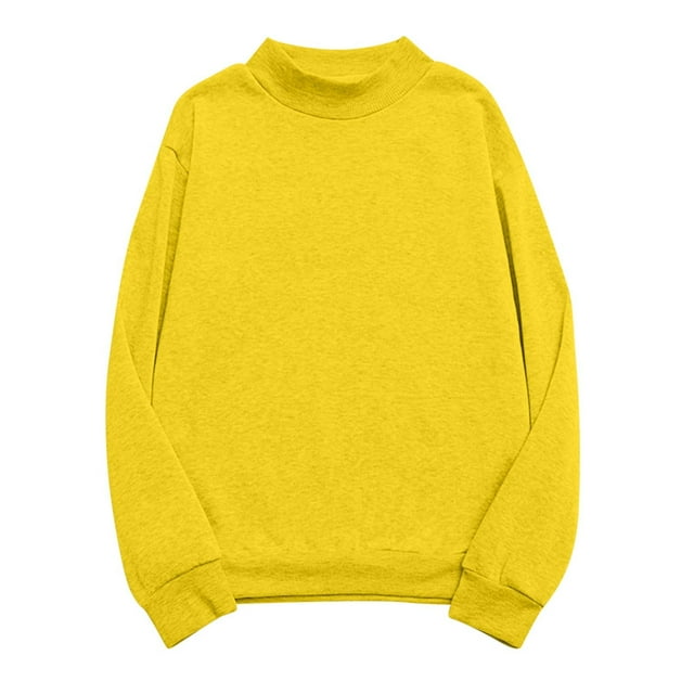 Kovlvoll Womens Sweatshirts Plus Size Long Sleeve Half Neck Casual Solid Color Fall Oversized Pullover Tops