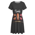 thumbnail image 4 of Sushi House 1 Dress Summer Street Style Dresses Female Short Sleeve Printed Sundress, 4 of 7