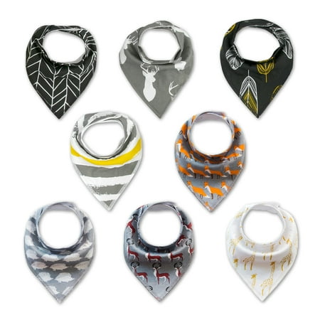 Unisex 8-Pack Gift Set Baby Bibs Bandana Drool Bibs for Drooling and Teething Boys Girls (Best Time Conceive Baby Boy)