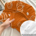 thumbnail image 4 of King Size Fitted Sheet Set - Fall 3 Piece Bedding Sets 16" Deep Pocket Fitted Sheet with 2 Pillowcases, Burnt Orange Pumpkin Thanksgiving Maple Leaf Brushed Microfiber Hotel Luxury Bed Sheets, 4 of 9
