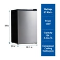 thumbnail image 7 of Koolatron Stainless Steel Compact Fridge with Freezer, 4.4 cu ft (124L), 7 of 7