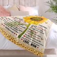 thumbnail image 3 of Daughter Gift from Mom, to My Daughter Sunflower Blanket from Mom, Daughter Birthday Gift, Gifts for Grown Daughter Gifts for Graduation Christmas Valentines Mothers Day Throw Blanket 50x60, 3 of 6