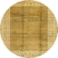 thumbnail image 1 of Ahgly Company Machine Washable Indoor Round Contemporary Sedona Brown Area Rugs, 7' Round, 1 of 7
