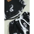 thumbnail image 6 of Newborn Baby Boy Shorts Set Tie Dye Sleeveless Hooded Pullover Top Drawstring Shorts Summer Clothes, 6 of 7