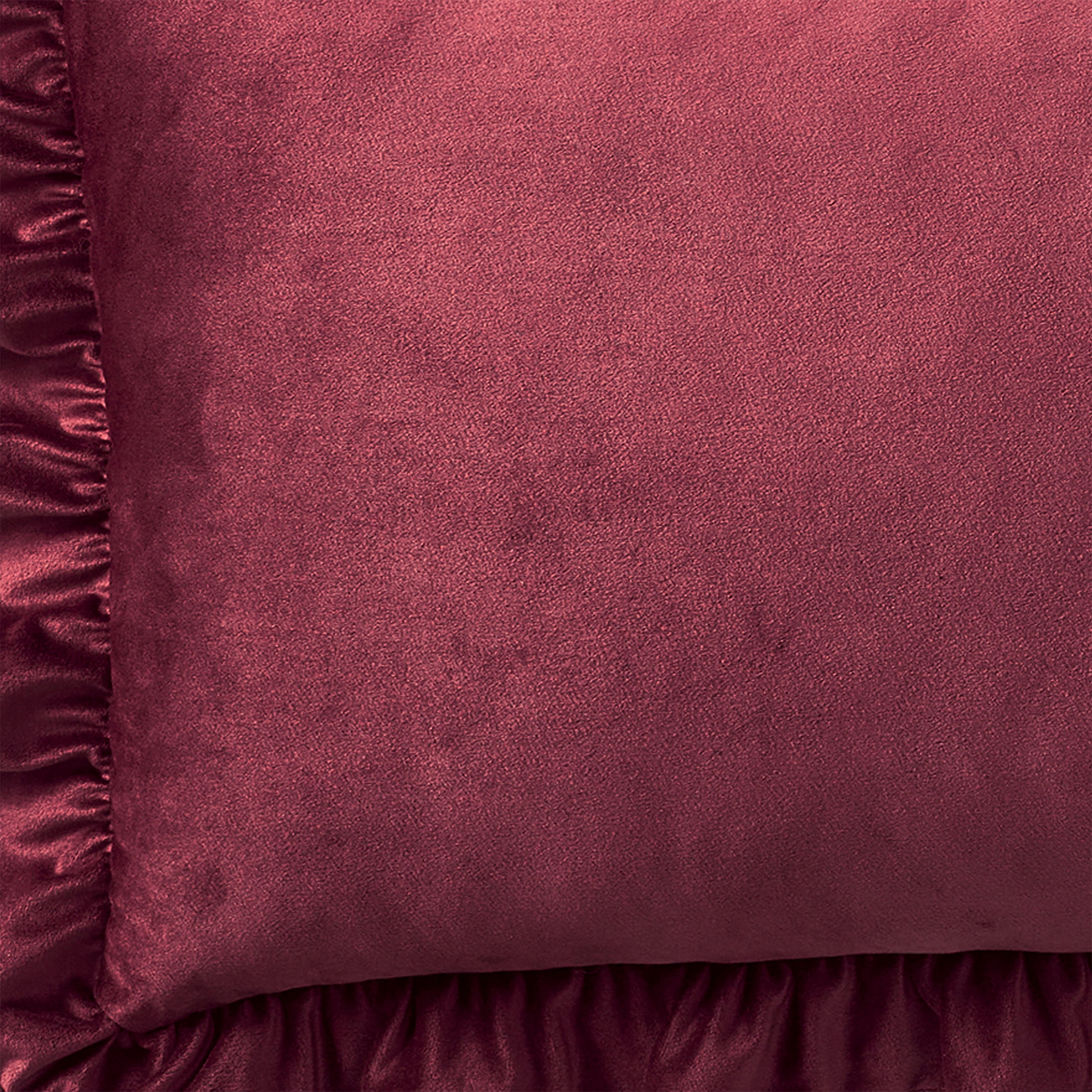 My Texas House 14" x 36" Red Ruffle Oblong Decorative Pillow