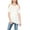 White, variant on Women's Round Neck Open Cold Shoulder Short Sleeve Swing Tunic Top Blouse.