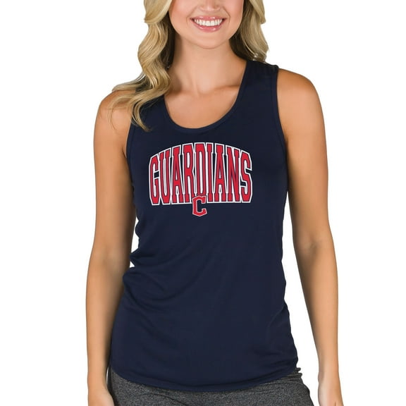 Women's Concepts Sport Navy Cleveland Guardians Marathon Racerback Tank Top