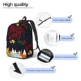 thumbnail image 4 of Bixox Merry Christmas Elk Printing Canvas Backpack Lightweight Casual Travel Backpack School Backpack Fits 15.6 Inch Notebook, 4 of 5