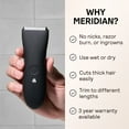 thumbnail image 4 of Meridian Premium Trimmer Smooth Body & Bikini Electric Pubic Hair Grooming Shaver, Waterproof, for Men & Women, Onyx, 4 of 10
