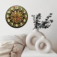 thumbnail image 6 of Vintage Floral Wall Clock Home Decor 10-Inch Silent Wooden Wall Clock, Battery Operated (AA Batteries Not Included), Artistic Home Decor, 6 of 7