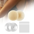 thumbnail image 4 of Cache-Tétons pour Femmes Soutien-Gorge en Silicone Respirant Invisible Imperméable Beige 10cm, 4 of 7