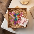 thumbnail image 4 of Awareness Ribbon Suncatcher, Stained Glass Flower Hummingbird Pendant, Window Hanging Decorative Ornament, Ornament for Home Window Car Rearview Mirror, 4 of 6