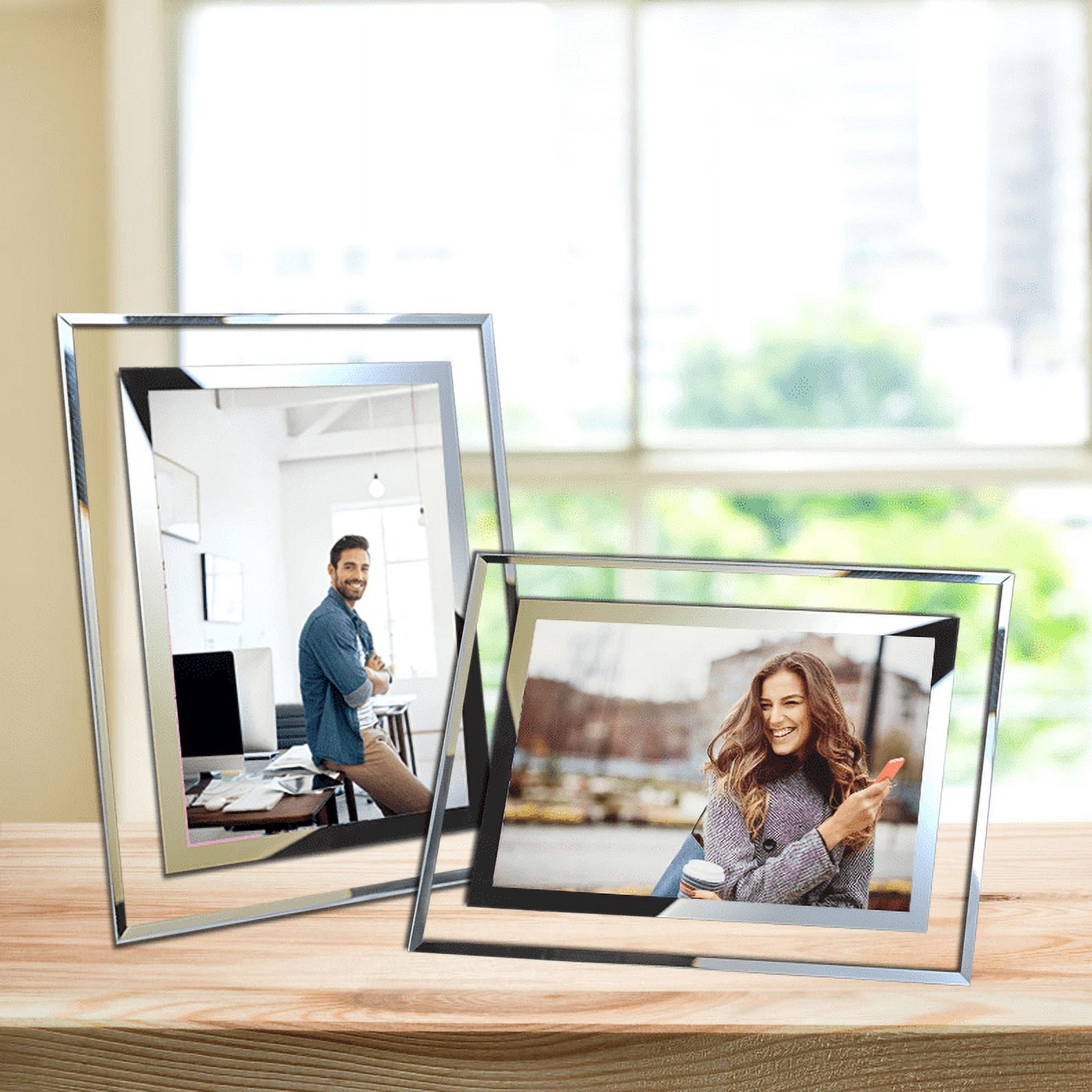 8x10 Picture Frame, Glass Picture Frame 8x10 for Wall and Tabletop Display Frame - 3 Pack