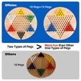 thumbnail image 3 of Juego de mesa Chinese Checkers Offelec, tamaño grande, 38 cm, con 75 clavijas, 3 of 7