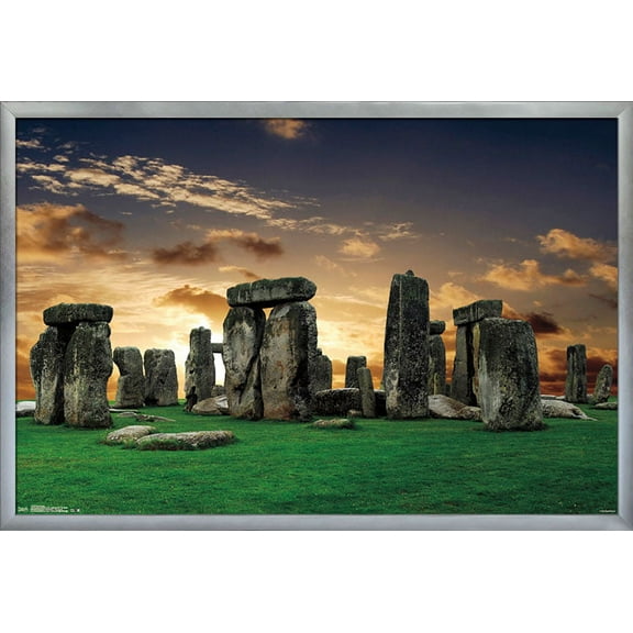 Stonehenge Wall Poster, 22.375" x 34", Framed