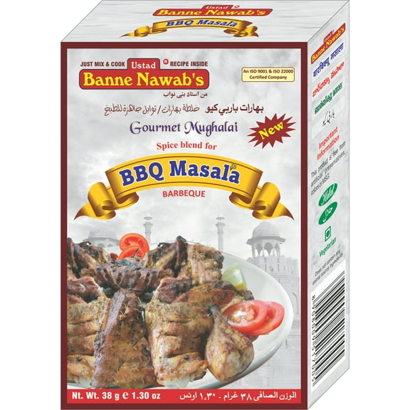 BANNE NAWAB'S BBQ (Barbeque) Masala - 38 Grams (1.30oz)