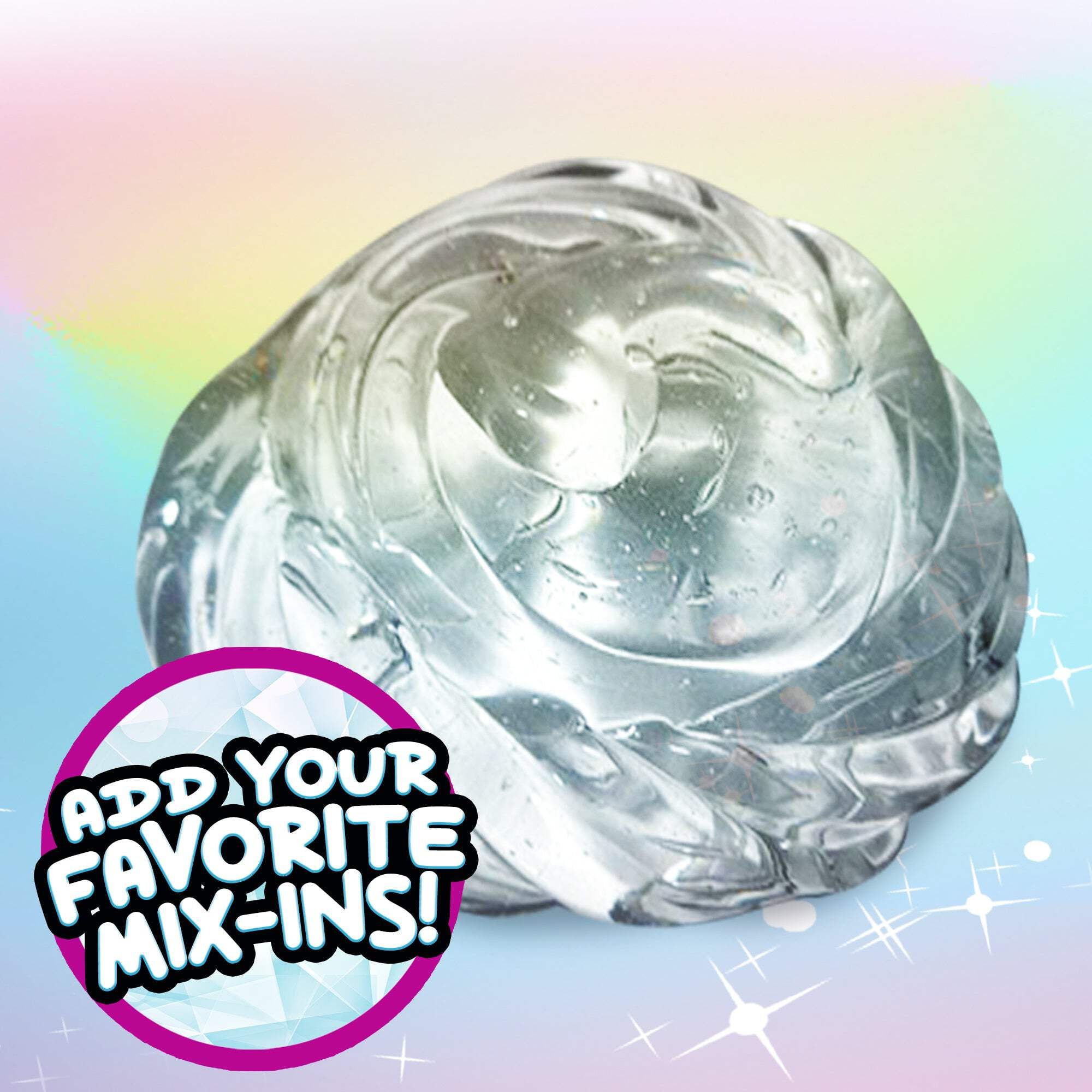 Compound Kings Nichole Jacklyne Crystal 'Clearz' Slime, Clear Color, Reusable Container, 1 Count