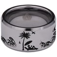 thumbnail image 2 of Beach Scenery Tungsten Carbide Ring, 2 of 6
