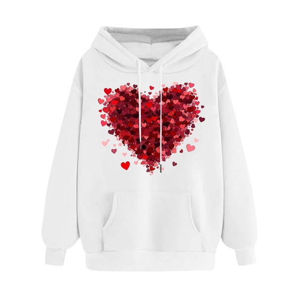 Fuera Del Hombro Manga Larga Tops para las Mujeres Impreso Sudadera con Capucha Cuello Redondo Sudadera Casual, Invierno Cálido Top para el Club de Trabajo Y el Uso Diario