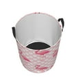 thumbnail image 3 of Daiia Cute Flamingo with Heart Round Laundry Basket with Handles Thickened Waterproof Circular hamper,Dirty Clothes Storage Basket for Bedroom,Bathroom,College Dorm-Small, 3 of 8