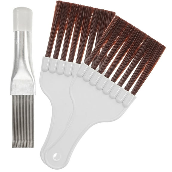 Worgeous Comb Shape Fin Combs Silver 3Pcs Set 6.80X2.75X0.20in