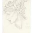 thumbnail image 3 of Sir Edward Coley Burne-Jones 12x14 Black Modern Framed Museum Art Print Titled - Head Study of Maria Zambaco for Nimue in ‘The Beguiling of Merlin’ (1870), 3 of 5