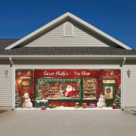 Christmas Garage Door Decorations Merry Christmas Garage Door Banner Cover Joy To The World Christmas for Xmas Holiday Party