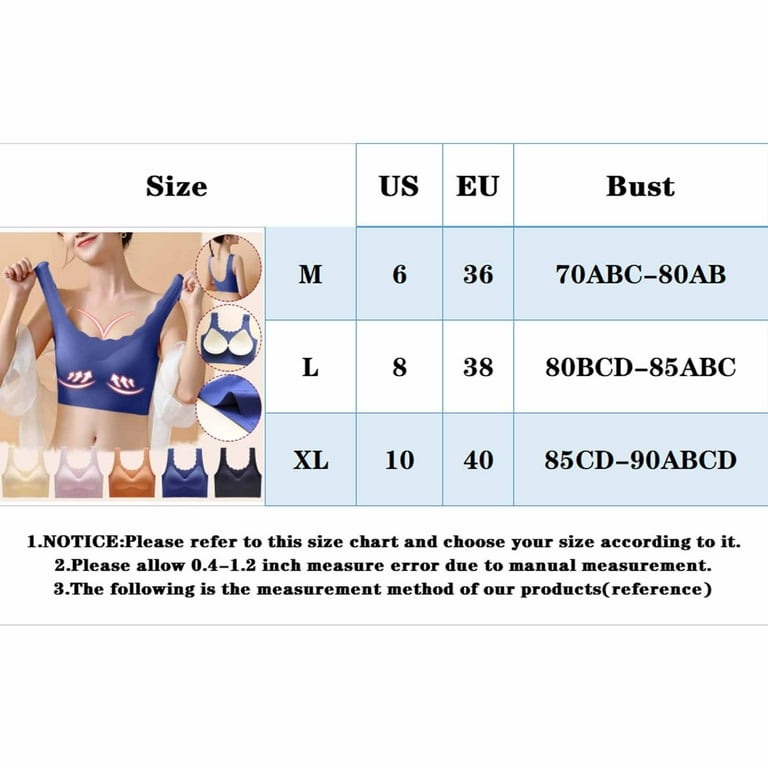 Hunpta Bralettes For Women Beauty Back Underwear Big Chest Show Small Thin  Bra Seamless No Steel Ring Bra Gather Vest Bra